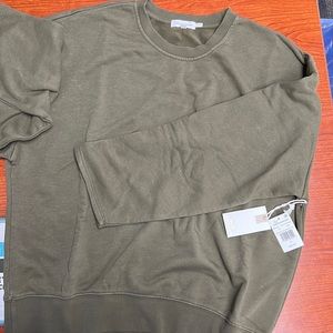 Good American crewneck green khaki size 3 NEW